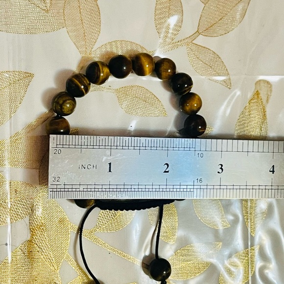 Tiger Eye Bracelet Healing Natural Stone Bead
8mmAdjustable Unisex Yoga Braclet - Picture 3 of 5